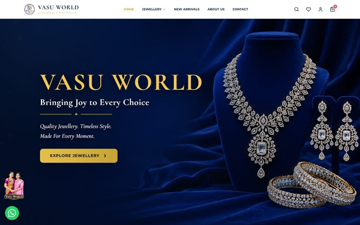 Vasu World — Jewellery eCommerce